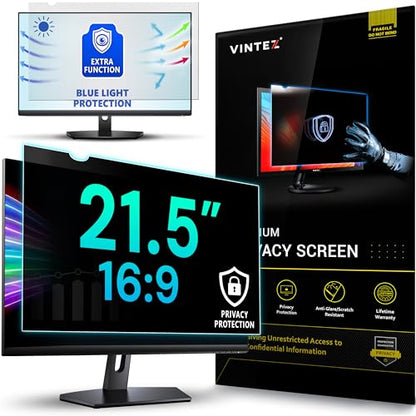 VINTEZ 21.5 Inch Computer Privacy Screen Filter Model VIN-102-21.5-BS