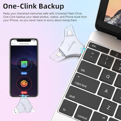 Techkey 128GB MFi Certified USB 3.0 Flash Drive