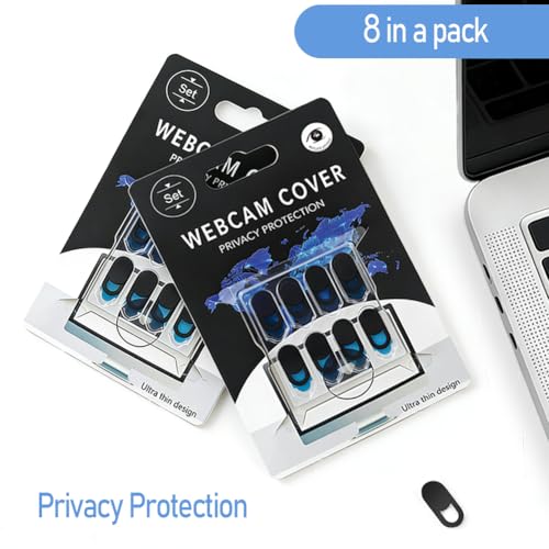 Generic 0.03" Webcam Cover Sliding Privacy Shield - 8 Pack