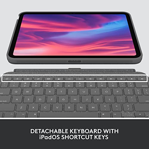 Logitech 10th Generation iPad 920-011433 QWERTY Keyboard Case with USB-C Connectivity and Backlit Features