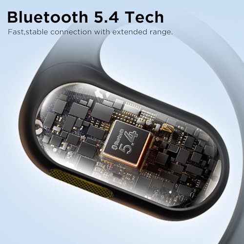 BUGANI B11 Wireless Headphones Bluetooth 5.4 Open Ear Noise Cancelling 50 Hours Playtime Waterproof