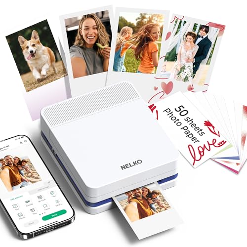 Nelko 5.51"x9.45" PP03 Inkjet Portable Mini Color Photo Printer