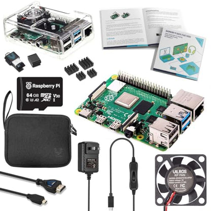 Vilros 4GB Raspberry Pi 4 Model B Single Board Computer with Accessories and Case