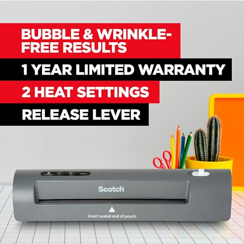 Scotch Thermal Laminator TL901X, 9" Wide Capacity, 2 Roller System