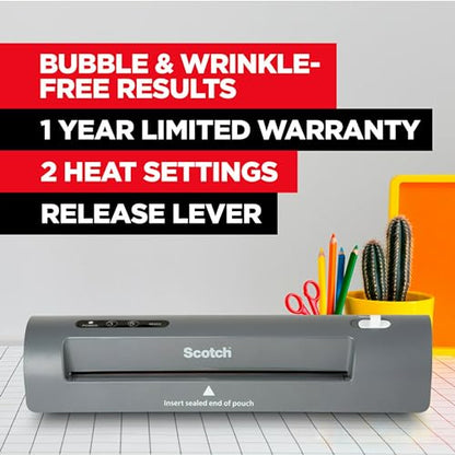 Scotch Thermal Laminator TL901X, 9" Wide Capacity, 2 Roller System