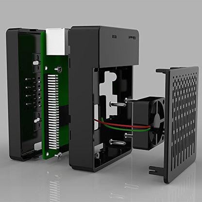 iUniker Mini ITX Raspberry Pi Case IU-RP-088-BTTT 30mm Cooling Fan ABS Case