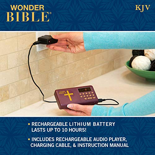 WONDER BIBLE 1 Inch WB011124 Portable Audio Player with Built-In Speaker and USB Connectivity