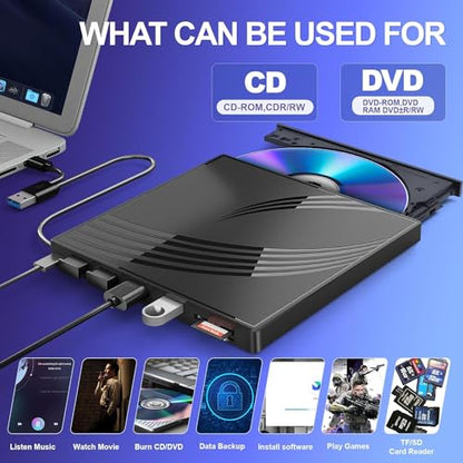 BPAKDU External Portable CD/DVD Drive Model B31-Y2 USB 3.0 Ultra Slim