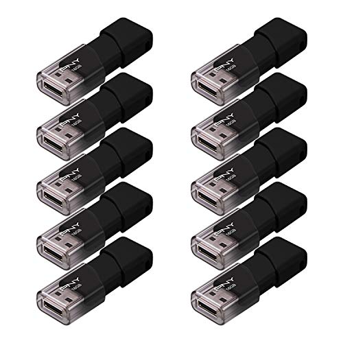 PNY 16GB P-FD16GX10ATT03-MP Flash Drive USB 2.0 Mobility Pack of 10