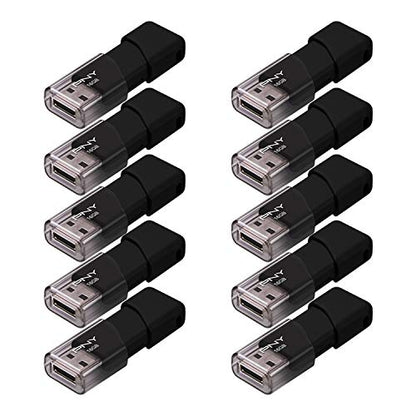 PNY 16GB P-FD16GX10ATT03-MP Flash Drive USB 2.0 Mobility Pack of 10