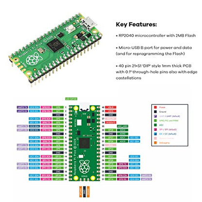 LAFVIN Pico Raspberry Pi Starter Kit - RP2040 - MicroPython - Bluetooth