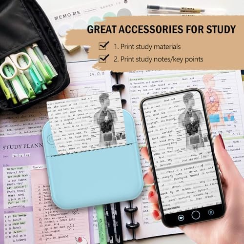 HUIJUTCHEN Portable Thermal Printer 300x300 Monochrome Print Q1 QM