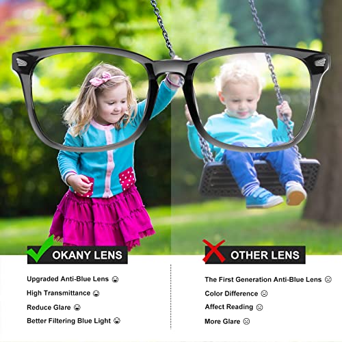 Okany 3 Count 0602 Anti-Glare Blue Light Blocking Glasses for Kids