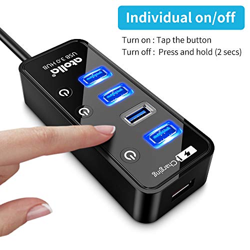 atolla 4-Port USB Hub CH-204U3-K USB 3.0 5Gbps Plastic