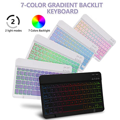 GOKOCO Keyboard Case for iPad 10th 10.9 inch (A2696/A2757/A2777), iPad 11th A16 2025 (A3354/A3355/A3356), Wireless, Battery Powered, QWERTY, Purple
