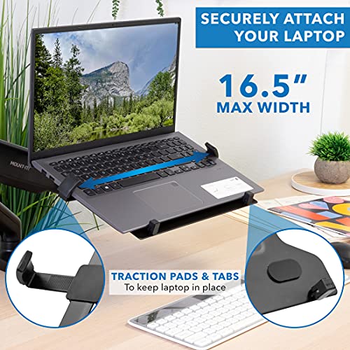 Mount-It! Laptop Tray for Monitor Arm MI-2352T Adjustable VESA Laptop Mount