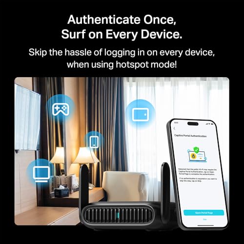TP-Link TL-WR3602BE Travel Router | Dual-Band Wi-Fi 7 | 2882 Mbps | 2.5 Gbps WAN Port