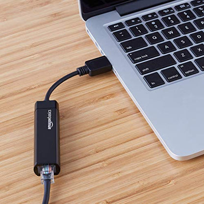 Amazon Basics USB 3.0 to Ethernet Adapter Model U3-GE-1P 1 Gbps Black