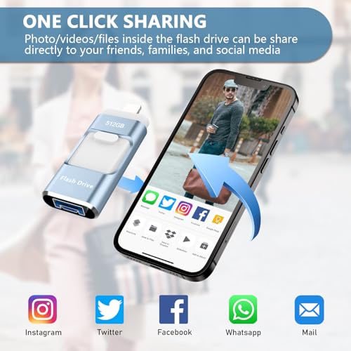 Qainerly 512GB USB 3.0 UD50 Flash Drive