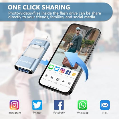 Qainerly 512GB USB 3.0 UD50 Flash Drive