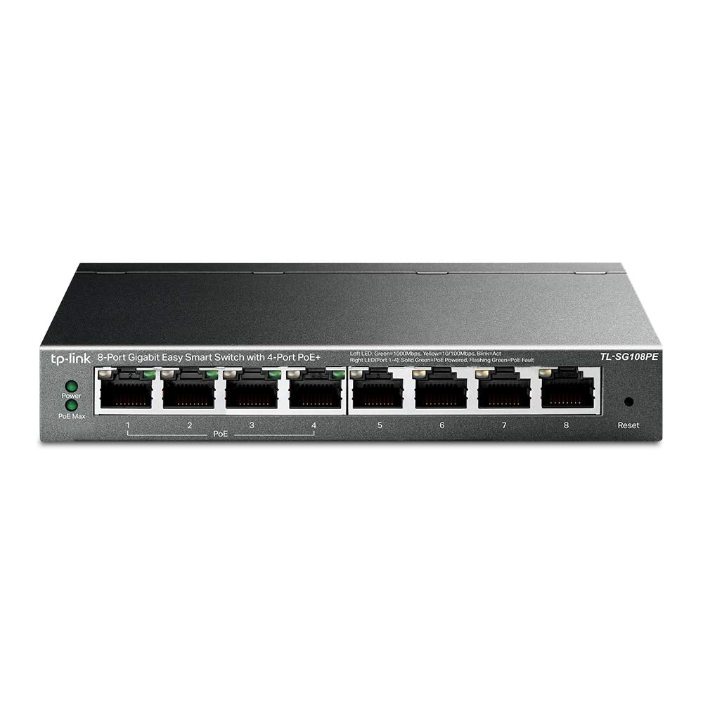 TP-Link 8-Port TL-SG108PE Ethernet Switch 1000Mbps PoE Managed