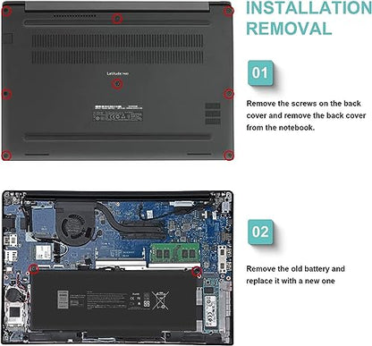 TREE.NB 60Wh E7280 Battery for Dell Latitude 12 7000 7280 7290 13 7380 7390 14 7480 7490