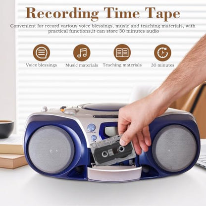 Alasum 30 Min Cassette Tape 1 GB Storage Transparent Audio Media