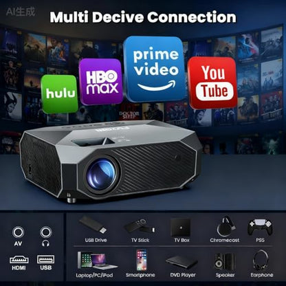 FUDONI Projector 300" R7B 1920x1080 18000L LCD