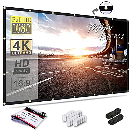 Mdbebbron 120 Inch 1 Manual Matte Wall Mount Projector Screen