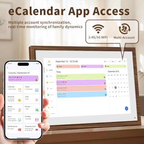 Canupdog 10.1 Inch MW002 1080p Touchscreen Digital Calendar