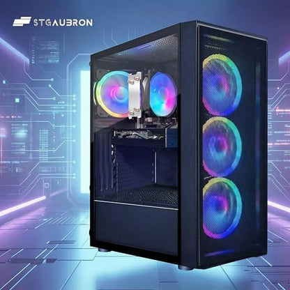 STGAubron Tower Computer ABR1722 AMD Ryzen 7 5700X up to 4.6GHz GeForce RTX 3050 6GB 16GB DDR4 1TB SSD 1920x1080