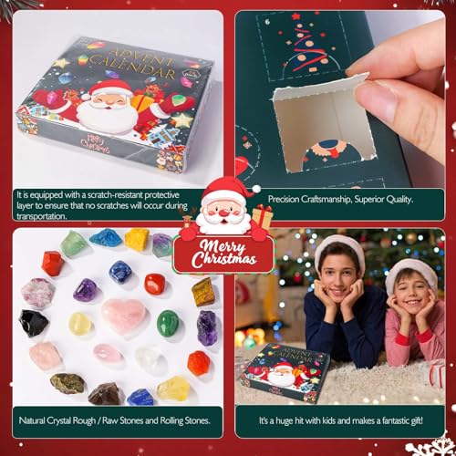 RJINGSHI 24 Natural Crystals Advent Calendar Cc2026 - 16 ounces