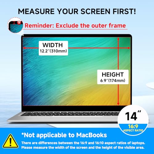 LUSA DESIGN 14 Inch LD-14inch 16:9 PY-HC CP-425 Privacy Filter 16:9 Anti-Glare Matte Screen Protector