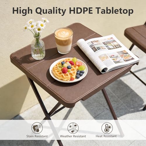 MAKE CHANGES 27" SC-YN-HWCFZ-BN Square Folding Table