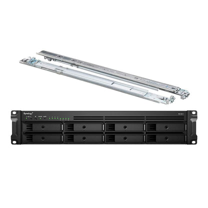 Synology RackStation RS1221+ Rack Mount NAS Server with Ryzen V1500B 2.2GHz CPU, 32GB Memory, 80TB Storage, 4 x 1GbE LAN Ports, DSM Operating System