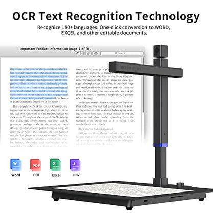 CZUR 16.5x11.7 inches Shine Surface Pro 4608x3456 Document Scanner