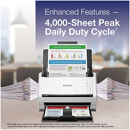 Epson B11B261202 Document Scanner USB 600 dpi 30 Bits CCD