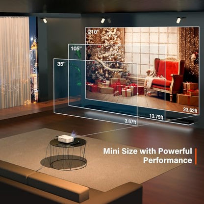 VOPLLS Mini Projector N3 1920x1080 9500 Lumens LCD Portable