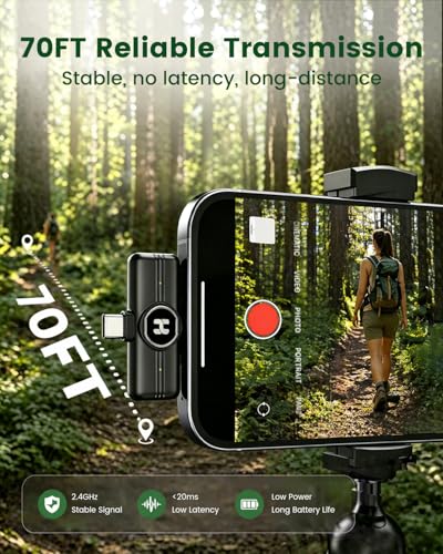 HEHOTTC Mini Lavalier Microphone M2 J25 USB Type-C Omnidirectional Compact Microphone