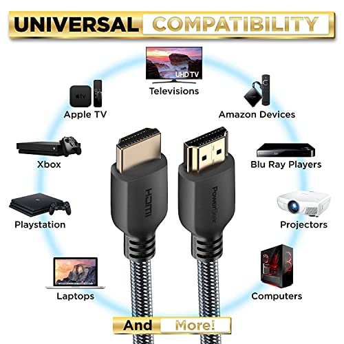 PowerBear 10 Feet Male-to-Male HDMI Cable 4K @ 60Hz CL3