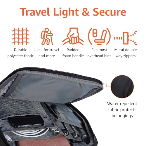 Amazon Basics 17-Inch Laptop Backpack NC2401019R1 Water Resistant Polyester Black