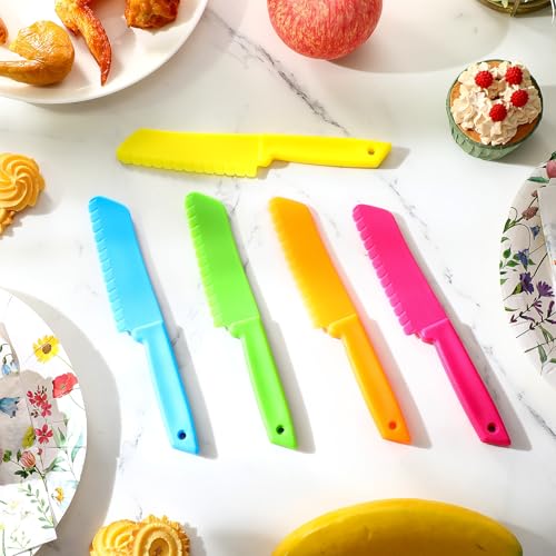 Dinifee 7.68x1.3x0.39 Plastic Kid Safe Knives Set 60 Pieces Children Kitchen Utensil