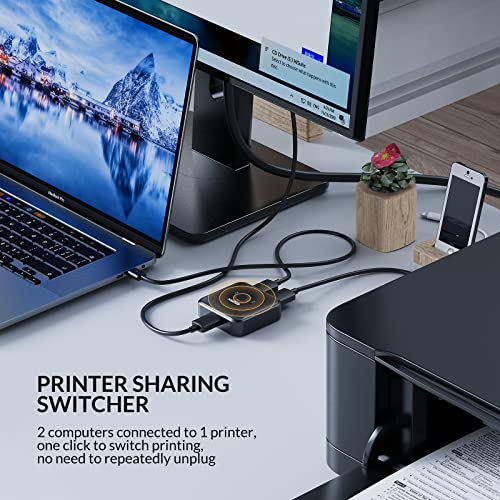 iDsonix USB 3.0 Switch 1 in 2 Out 5Gbps Bi-Directional with 3 Ports Aluminum Enclosure Model U3S01