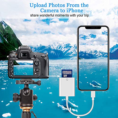 FUHAYA Lightning Adapter to SD Card Reader AKUSFBA-140, 256GB Capacity, iOS Compatible, Plug & Play