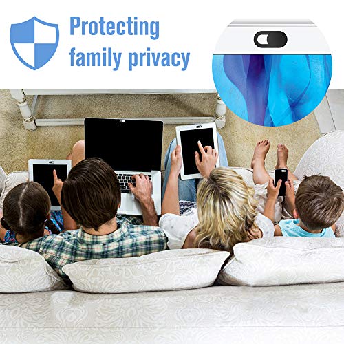 Toojcc 6-Pack Webcam Cover Slide ysg-model-6b 720p - Privacy Camera Blocker - Notebook - Black