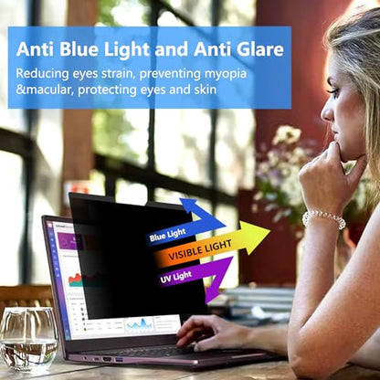 ZOEGAA 11.6 Inch Laptop Privacy Screen Filter Anti-Glare Anti-Spy Blue Light Block Matte Finish