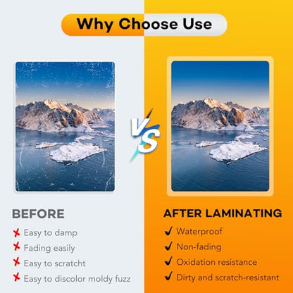 FURWEY 600 Count Laminating Sheets, 3 Mil Thickness, 9 x 11.5 Inches