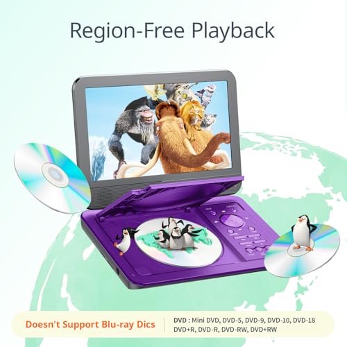 YOTON 10.5" YD105P 1024x600 LCD Portable DVD Player