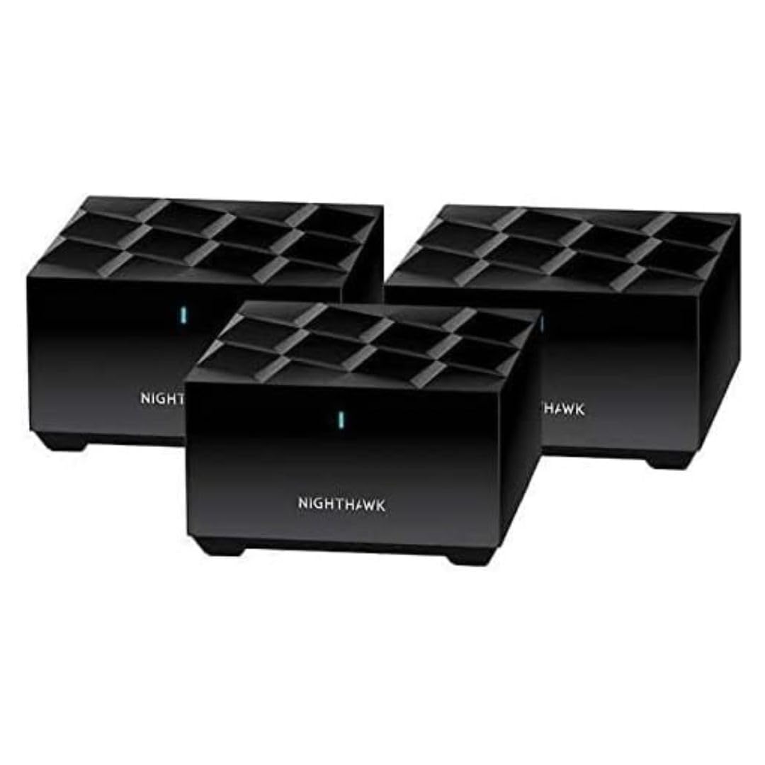 NETGEAR MK63-100NAR 3-Pack Wi-Fi 6 Dual-Band Whole Home Mesh System 1800 Mbps