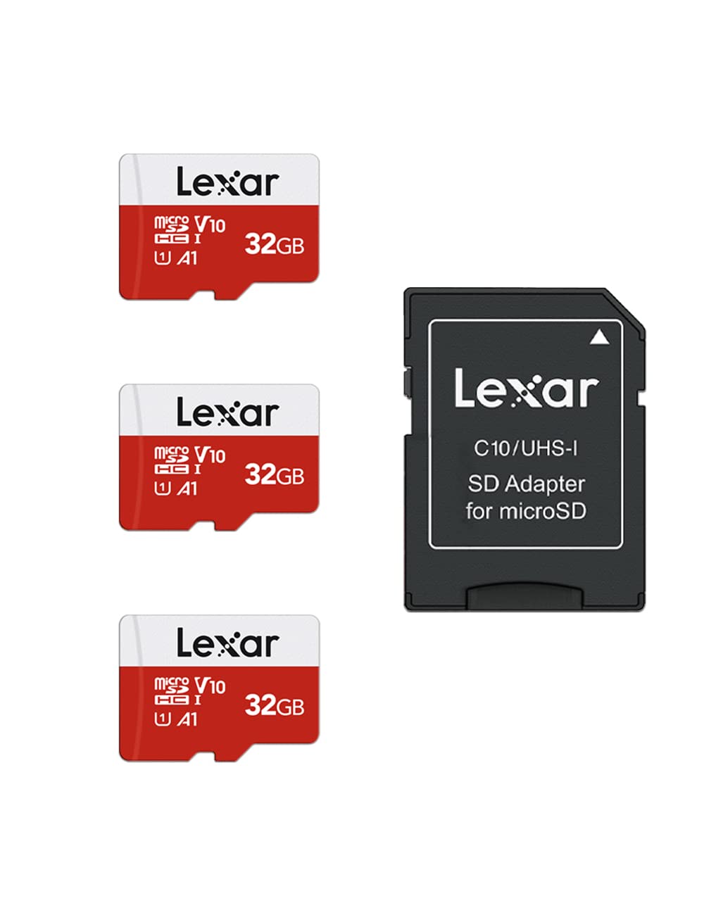 Lexar 32GB Micro SDHC UHS-I Flash Memory Card - Class 10, Up to 100MB/s, 3 Pack, Model LMSESXX032G-B3AEU